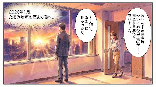 １コマ目：2026年1月、たるみ治療の歴史が動く